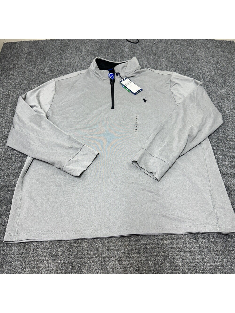 NEW Polo Ralph Lauren Men's Gray Polo Golf 1/4 Zip Pullover 1XB/1TG